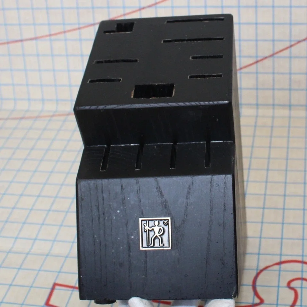 Henckels Black Wood Knife Block 11 Slot Countertop Cutlery Storage‎ Organizer